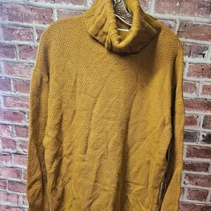 Women's MADEWELL Foldover Turtleneck Sweater Dress Large AF199